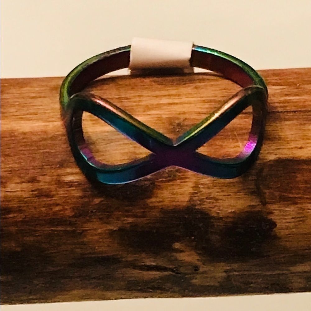 Anodized infinity ring   